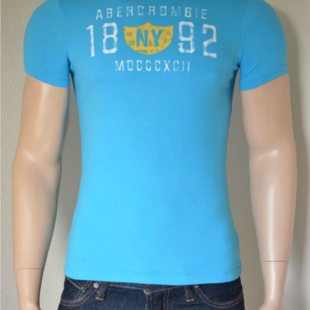 Abercrombie & Fitch Blue Graphic T-Shirt for Men